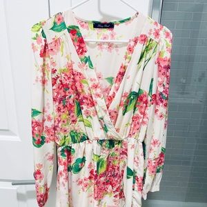 Honey punch flora rompers